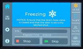 How long does a freeze dryer cycle take?