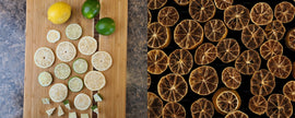 freeze dried citrus next to dehydrated citrus