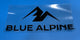 Black Blue Alpine Logo Sticker Blue Background