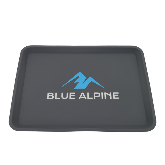 Large Silicone Mat Front White Background With Blue Alpine Logo